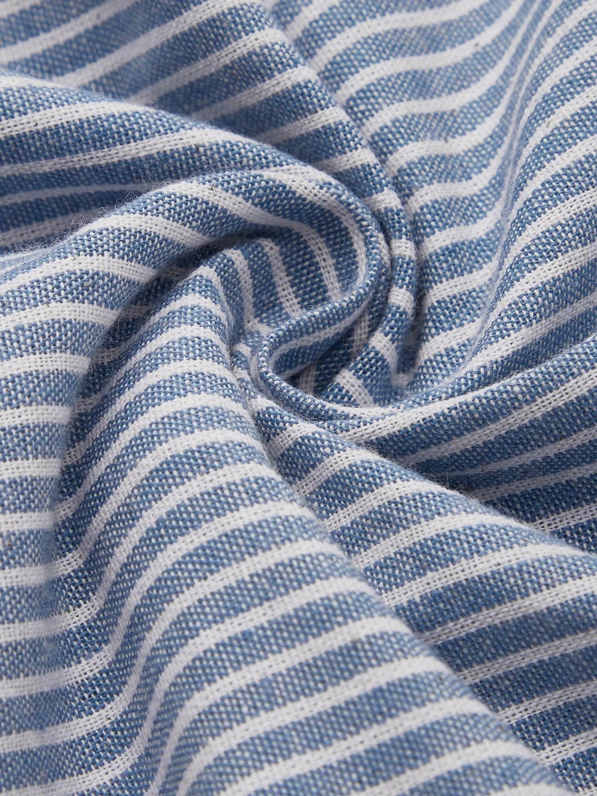 Women's Shirt Collar Short Sleeve Striped Regular Loose Blouse