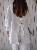 Women's Daily Plain 3/4 Sleeves Loose Shirt