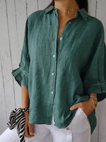 Women's Daily Plain 3/4 Sleeves Loose Shirt