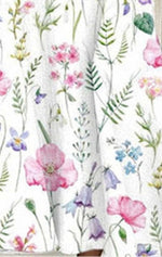 Robe deux pièces décontractée et élégante à imprimé floral, poches, manches courtes et col en V