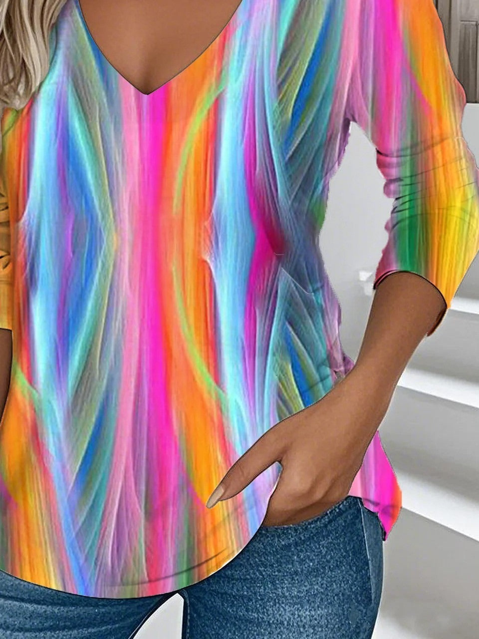 Party Elegant Retro V-neck Long Sleeve Tops