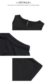 Casual Plain Elegant Cotton-Blend Crew Neck Sleeveless Midi Dress