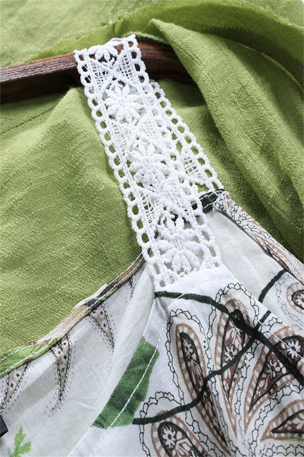 Floral Print Straps 3/4 Sleeves Midi Two Piece Dress