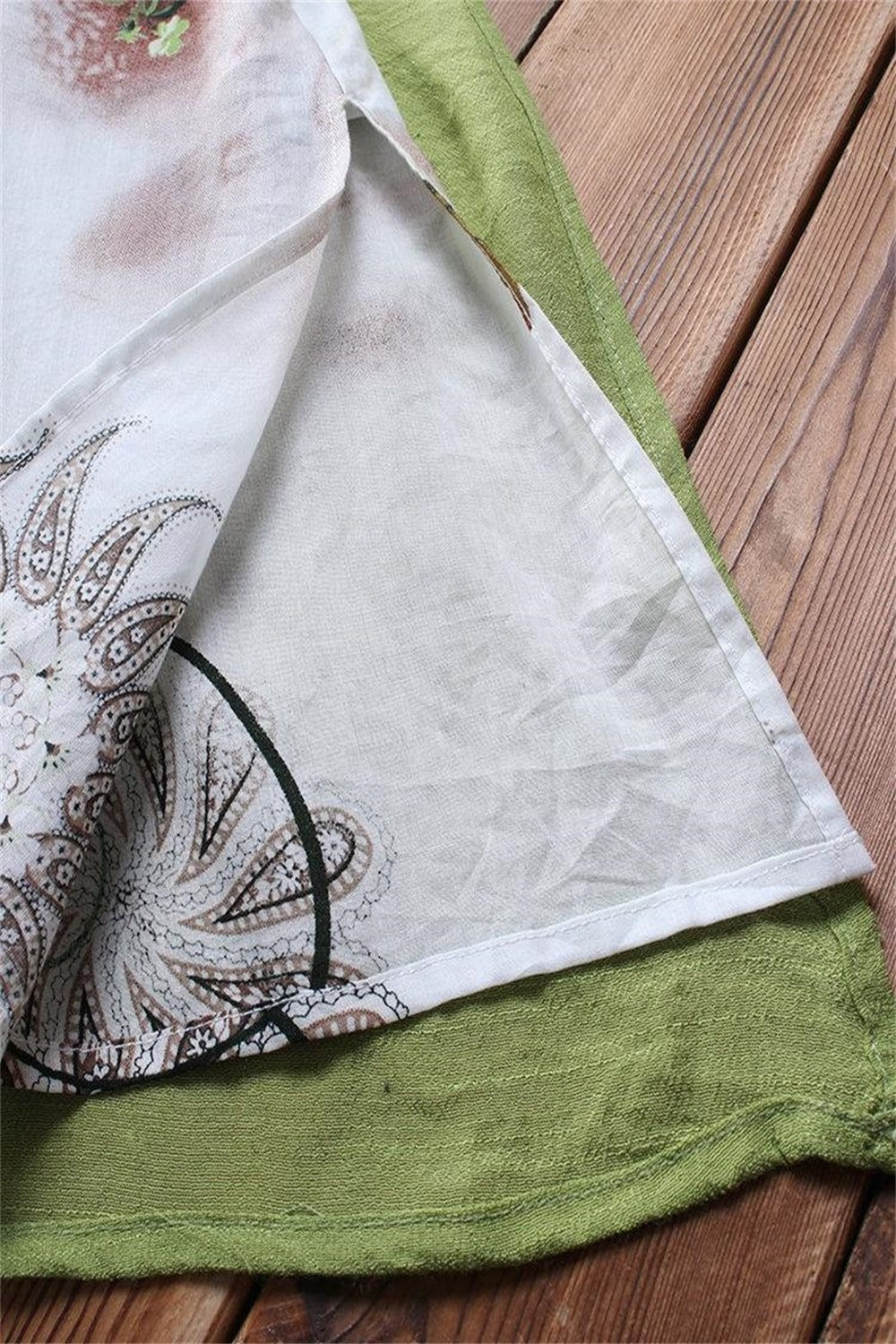 Floral Print Straps 3/4 Sleeves Midi Two Piece Dress