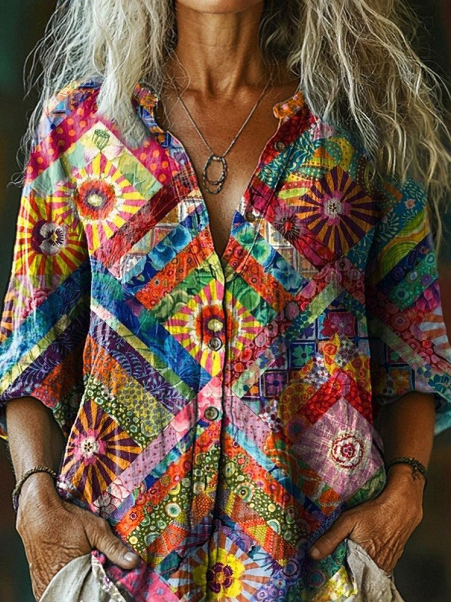 Special Multicolor Long Sleeve Top