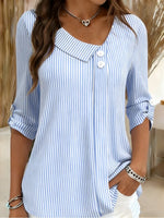 Casual Striped Half Sleeve T-shirt