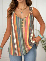 Colorful Striped Sleeveless Tank Top
