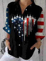 Retro Casual Long Sleeve Blouse