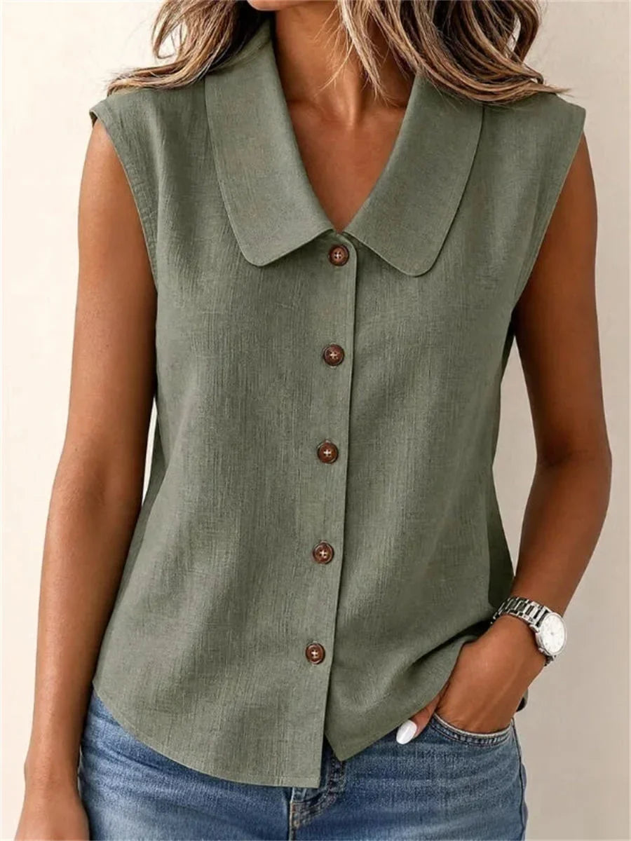 Casual Solid Colour Sleeveless Tank Top