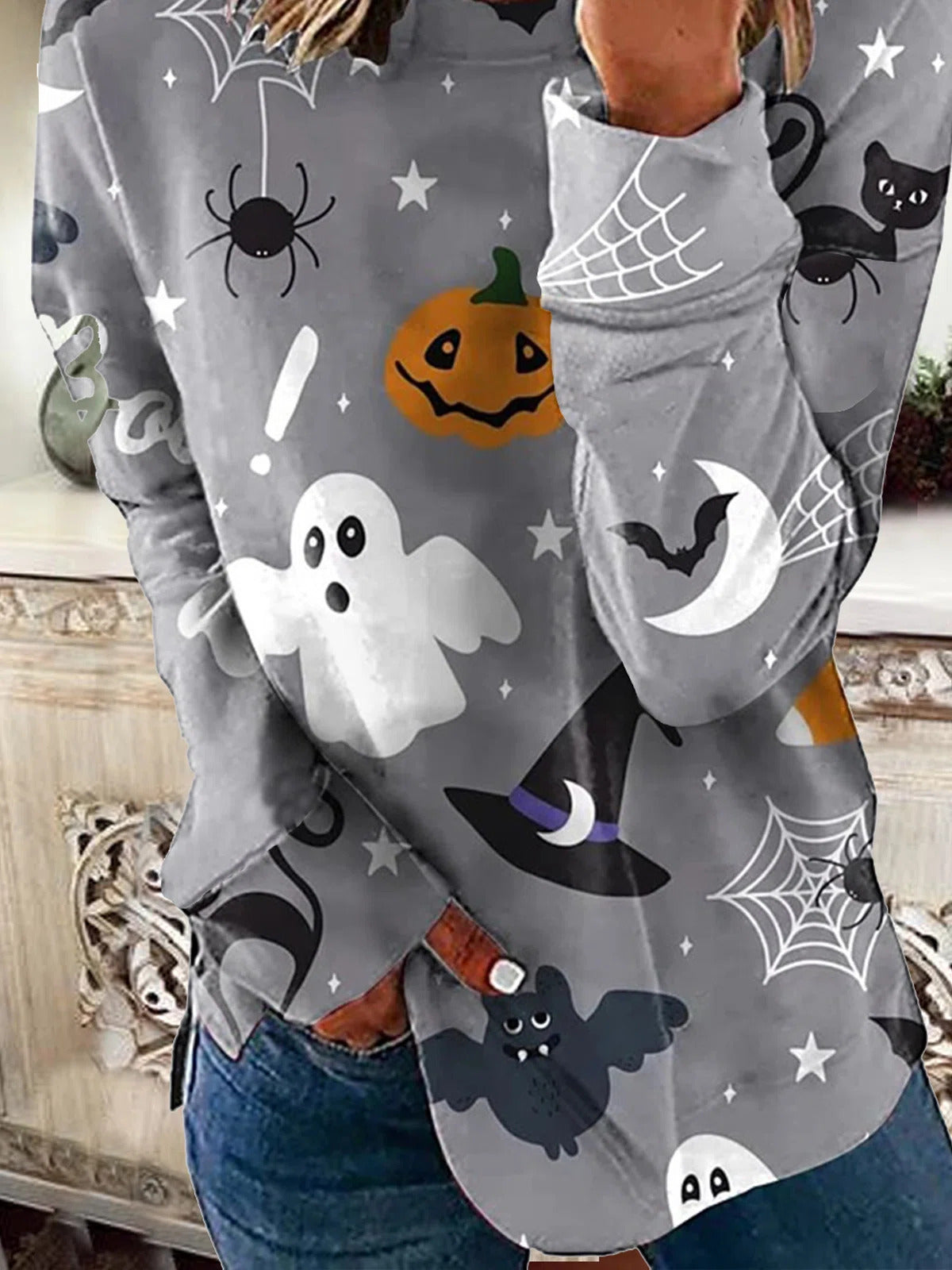 Halloween Casual Long Sleeves Sweatshirt
