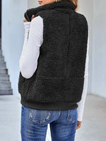 Solid Color Casual Zipper Plush Warm Jacket