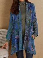 Abstract Print Casual Long Sleeves Cardigan