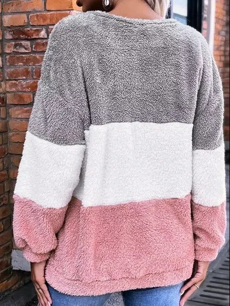 Plain Crew Neck Casual Loose Sweatshirts