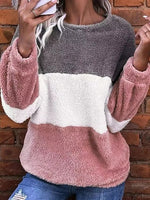 Plain Crew Neck Casual Loose Sweatshirts