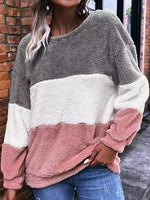Plain Crew Neck Casual Loose Sweatshirts