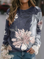 Floral Casual Loose Sweatshirts
