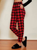 Plaid Casual Jersey Sweatpants