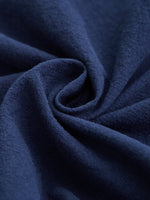 Women Plain Solid Button V Neck Casual Cotton Long Sleeve Blouse