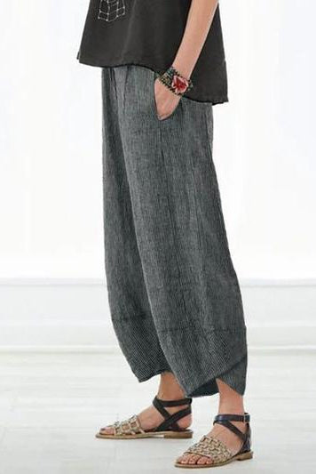 Women's Solid Color with Pockets Casual Loose Pants