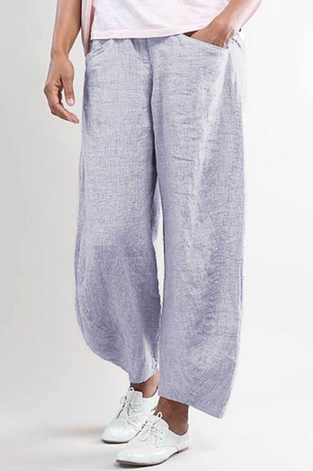 Women's Solid Color with Pockets Summer Loose Pants