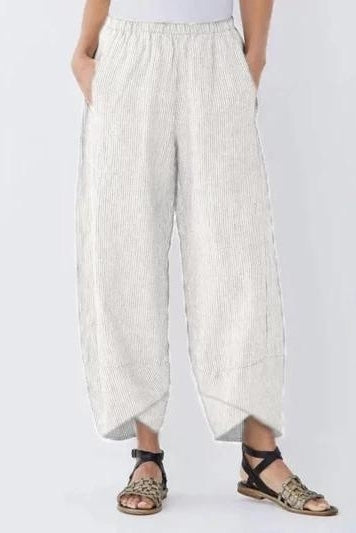 Stripe with Pockets Casual Loose Pants