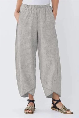 Stripe with Pockets Casual Loose Pants