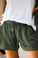 Solid Color with Pockets Summer Casual Shorts