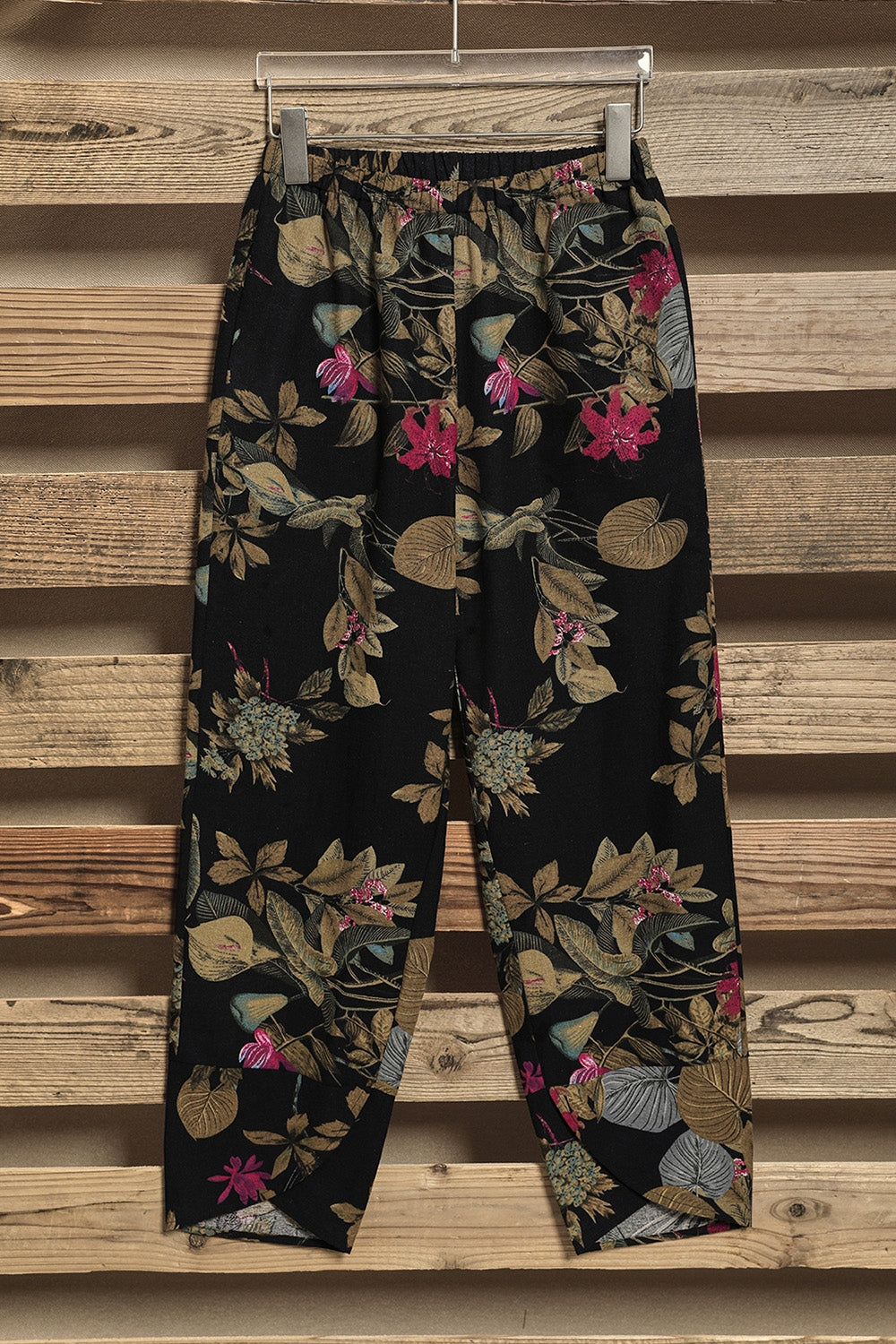 Floral Print with Pockets Casual Pants