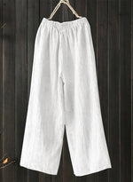 Women's Solid Color with Pockets Casual Wide Leg Pants