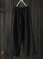 Women's Solid Color with Pockets Casual Wide Leg Pants
