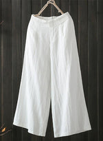 Women's Solid Color with Pockets Casual Wide Leg Pants