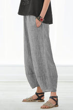 Women's Stripe with Pockets Casual Loose Pants