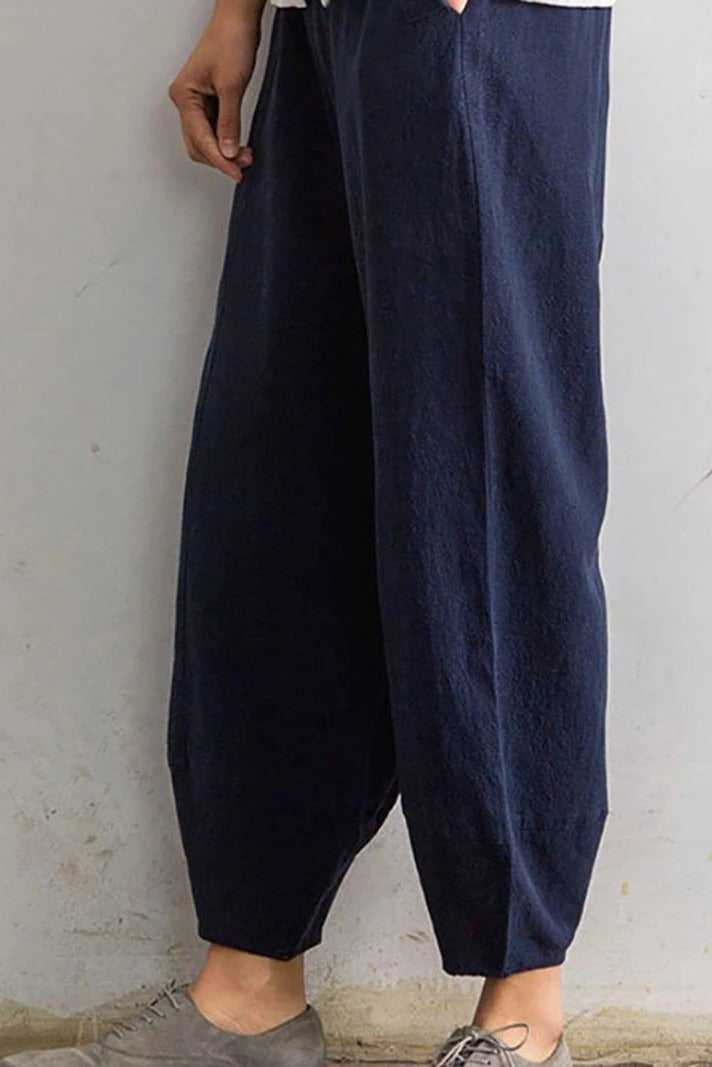 Women's Solid Color with Pockets Casual Loose Pants