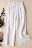 Women's Solid Color with Pockets Casual Straight Leg Pants