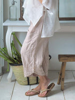 Women's Solid Color Buttons Casual Loose Pants