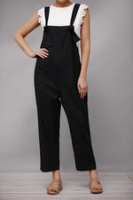 Women's Solid Color with Pockets Casual Wide Leg Jumpsuit