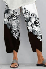 Women's Floral Print Casual with Pockets Pants