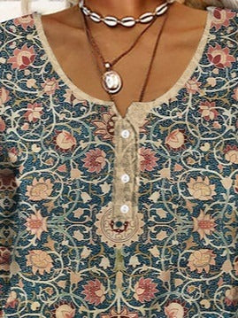 Ethnic Casual Crew Neck Sweatshirt