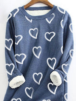 Heart/Cordate Print Casual Regular Fit Thermal Underwear