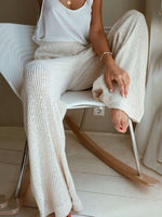 Solid Color Casual Loose Sweater Pants