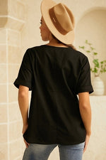 Fish Print O-neck Short Sleeves T-shirt