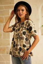 Tie-dye Vintage Round Neck Short Sleeves T-shirt